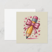 ペンシルコケットボウ先生鑑賞学校 招待状 (正面/裏面)