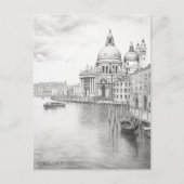 ペンシルスケッチ絵画ズヴェネツィアイタリア旅行アート ポストカード (正面)
