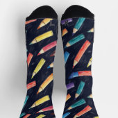 ペンシルチョークスケッチパターン先生 ソックス (上部)