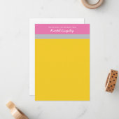 ペンシルノテカードオールドスクール文字メッセージ ノートカード (正面/裏面インサイチュ)