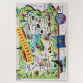 ペンシルバカラフルニア20x30ポストカードマップ ジグソーパズル (縦)