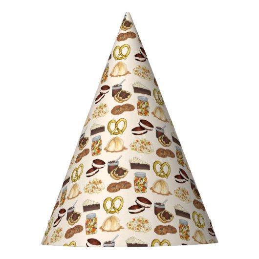 ペンシルバクラシックニアPAオランダアミッシュ食品皿 パーティーハット (正面)