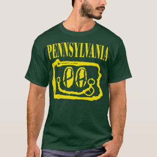ペンシルバグランジニアの笑顔顔黒の背景 Tシャツ
