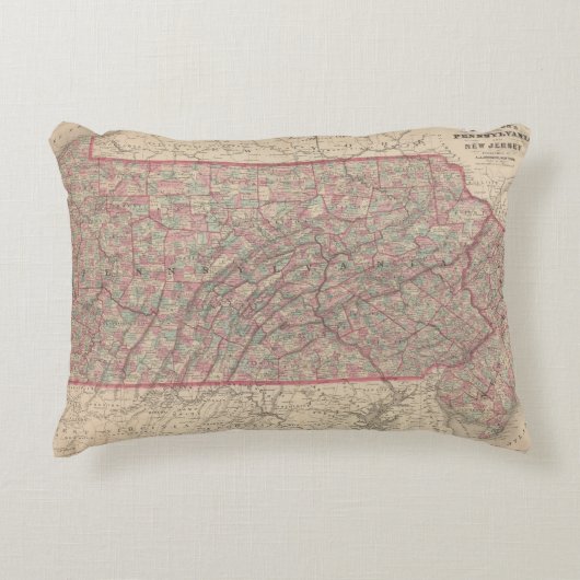 ペンシルバニアおよびニュージャージー2 アクセントクッション (正面)