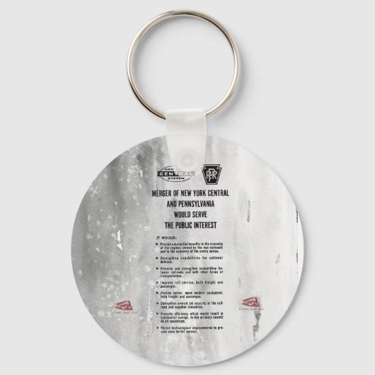 ペンシルバニアとニューヨーク中央鉄道合併 キーホルダー (正面)