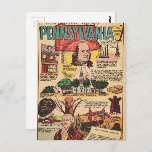 ペンシルバニアについて知っている ポストカード (正面/裏面)