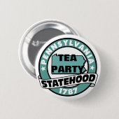 ペンシルバニアのお茶会の国家 缶バッジ (正面&裏面)