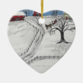 ペンシルバニアのそりの乗車 セラミックオーナメント (正面)