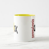 ペンシルバニアのひよこ1 ツートーンマグカップ (中央)