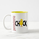 ペンシルバニアのひよこ1 ツートーンマグカップ (左)