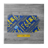 ペンシルバニアのナンバープレートの地図のセラミックタイル タイル (正面)