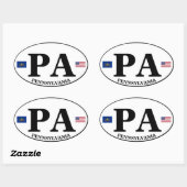 ペンシルバニアのヨーロッパスタイルの楕円形のステッカー 楕円形シール (シート)