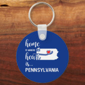 ペンシルバニアの家は、ハートがある キーホルダー (正面)