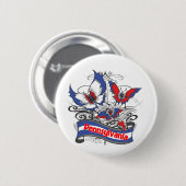 ペンシルバニアの愛国心の蝶 缶バッジ (正面&裏面)