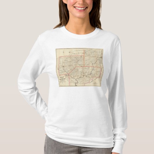ペンシルバニアの油の地域の地図 Tシャツ (正面)