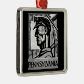 ペンシルバニアの石炭ポスターWPA 1938年 メタルオーナメント (右)