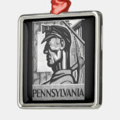 ペンシルバニアの石炭ポスターWPA 1938年 メタルオーナメント (左)
