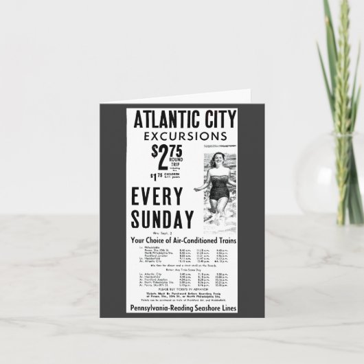 ペンシルバニアの読書海岸は1962メッセージカードを並べます カード (正面)