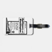 ペンシルバニアの鉄道は一時間毎に1948年を訓練します ラゲッジタグ (裏面横)