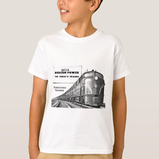 ペンシルバニアの鉄道モダンな列車力 Tシャツ (正面)