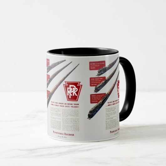 ペンシルバニアの鉄道列車の費用 マグカップ (正面右)