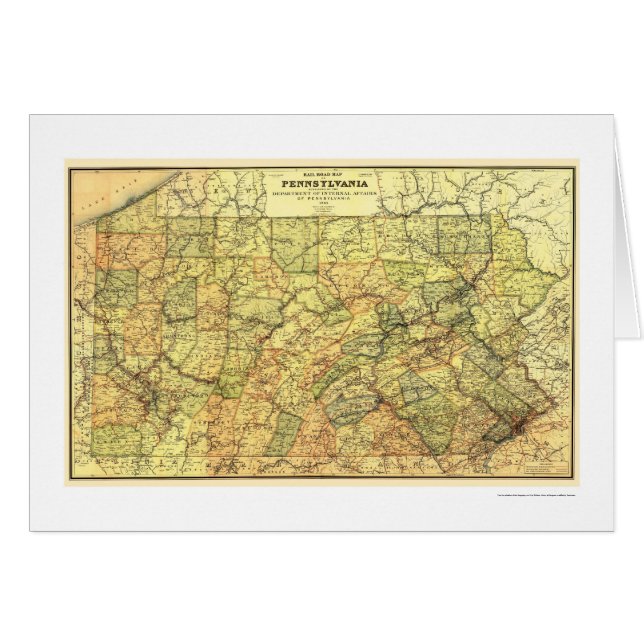 ペンシルバニアの鉄道地図1895年 (正面横)