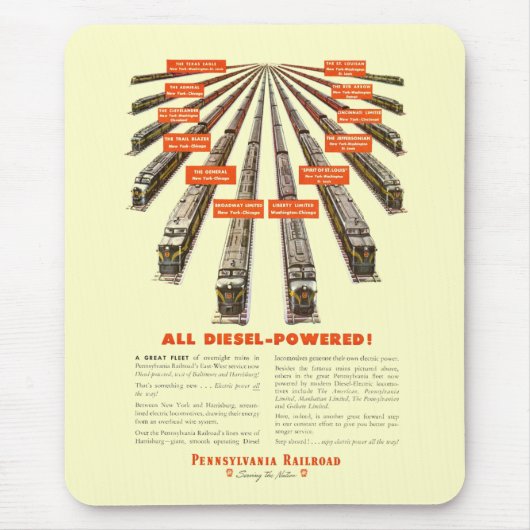 ペンシルバニアは東西の完全にディーゼルを今強行採決します マウスパッド (正面)