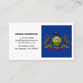 ペンシルバニアエレガント州旗の名刺/アメリカ 名刺 (裏面)