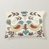 ペンシルバニアオランダアミッシュヘックスサインバードアメリカーナ アクセントクッション (正面)