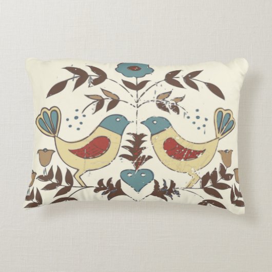 ペンシルバニアオランダアミッシュヘックスサインバードアメリカーナ アクセントクッション (裏面)