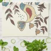 ペンシルバニアオランダアミッシュヘックスサインバードアメリカーナ キッチンタオル (折り畳み)