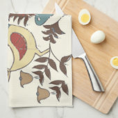 ペンシルバニアオランダアミッシュヘックスサインバードアメリカーナ キッチンタオル (四つ折り)