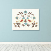 ペンシルバニアオランダアミッシュヘックスサインバードアメリカーナ キャンバスプリント (インサイチュ (ウッドフロア))