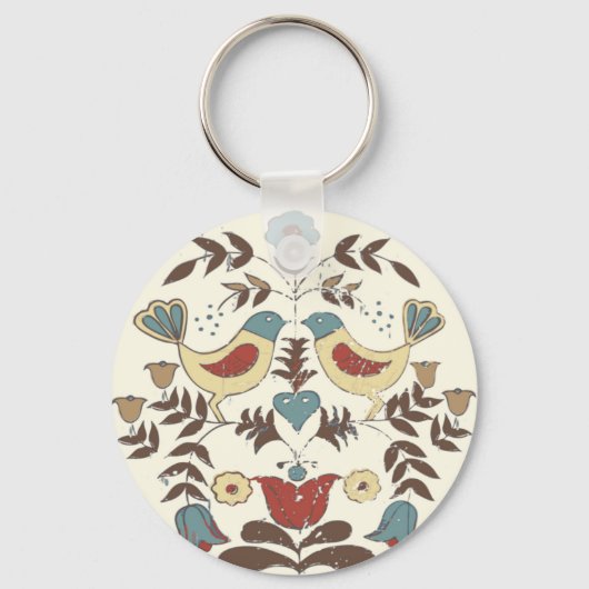 ペンシルバニアオランダアミッシュヘックスサインバードアメリカーナ キーホルダー (正面)