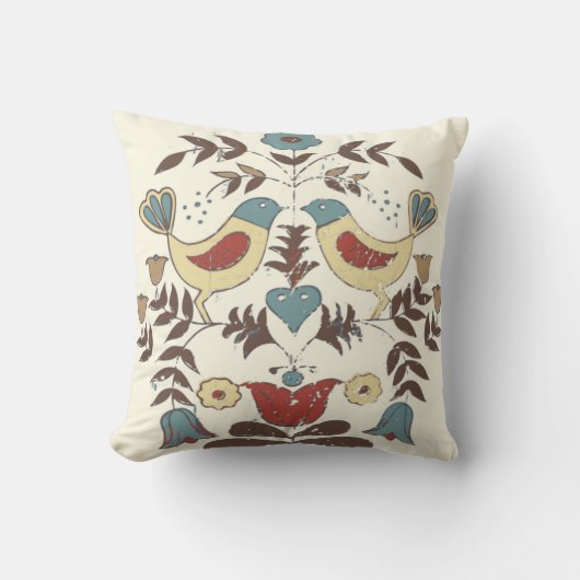 ペンシルバニアオランダアミッシュヘックスサインバードアメリカーナ クッション (正面)