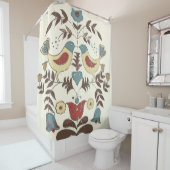 ペンシルバニアオランダアミッシュヘックスサインバードアメリカーナ シャワーカーテン (インサイチュ)