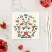 ペンシルバニアオランダアミッシュヘックスサインバードアメリカーナ スタンダードカクテルナプキン (インサイチュ)