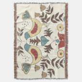 ペンシルバニアオランダアミッシュヘックスサインバードアメリカーナ スローブランケット (正面縦)