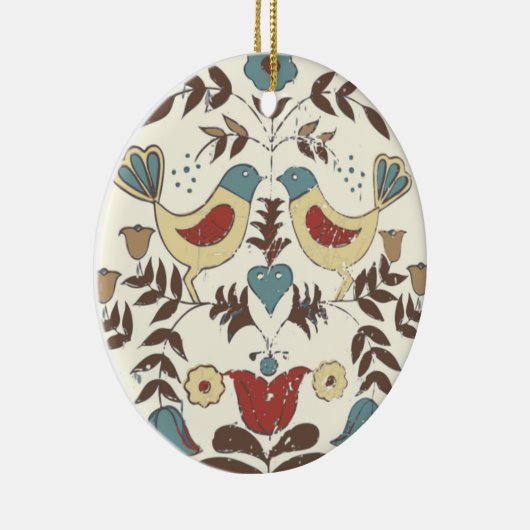 ペンシルバニアオランダアミッシュヘックスサインバードアメリカーナ セラミックオーナメント (右)