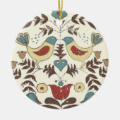 ペンシルバニアオランダアミッシュヘックスサインバードアメリカーナ セラミックオーナメント (正面)