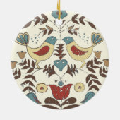 ペンシルバニアオランダアミッシュヘックスサインバードアメリカーナ セラミックオーナメント (裏面)