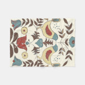 ペンシルバニアオランダアミッシュヘックスサインバードアメリカーナ フリースブランケット (正面(横))