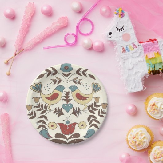 ペンシルバニアオランダアミッシュヘックスサインバードアメリカーナ ペーパープレート (パーティー)