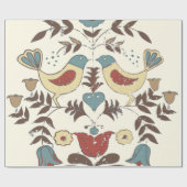 ペンシルバニアオランダアミッシュヘックスサインバードアメリカーナ ラッピングペーパー (フラット)