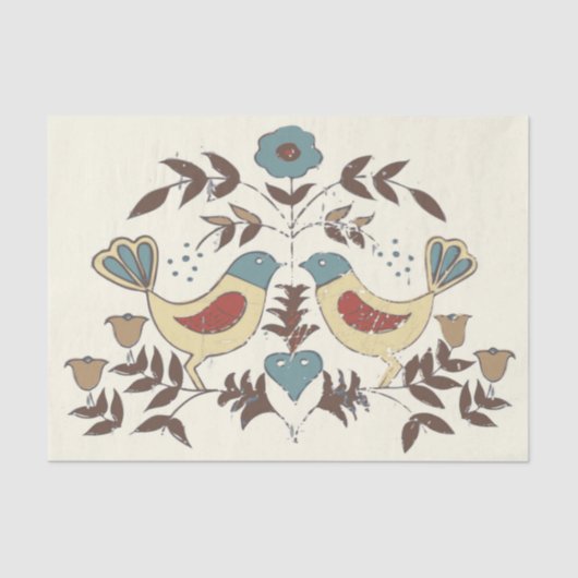 ペンシルバニアオランダアミッシュヘックスサインバードアメリカーナ 薄葉紙 (正面)