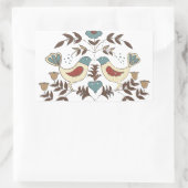 ペンシルバニアオランダアミッシュヘックスサインバードアメリカーナ 長方形シール (バッグ)