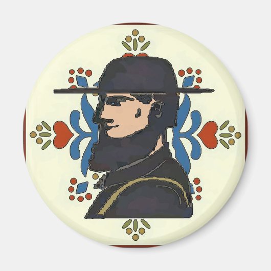 ペンシルバニアオランダ六角サインヘッド マグネット (正面)