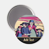 ペンシルバニアオランダ、ランカスター、編集文字マグネット マグネット (正面/裏面)