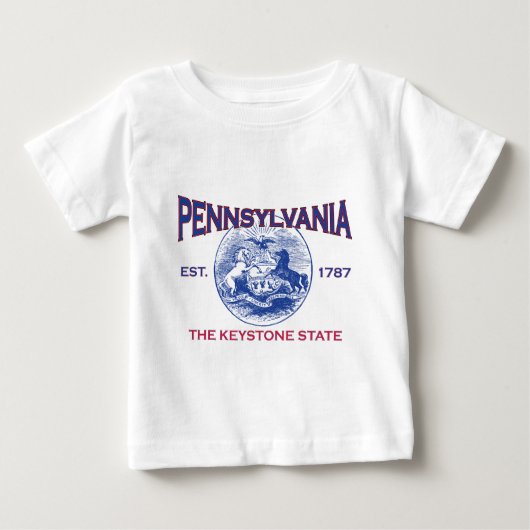 ペンシルバニアザキーストーン州 ベビーTシャツ (正面)