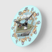 ペンシルバニアシェルライトハウス ラウンド壁時計 (傾斜)